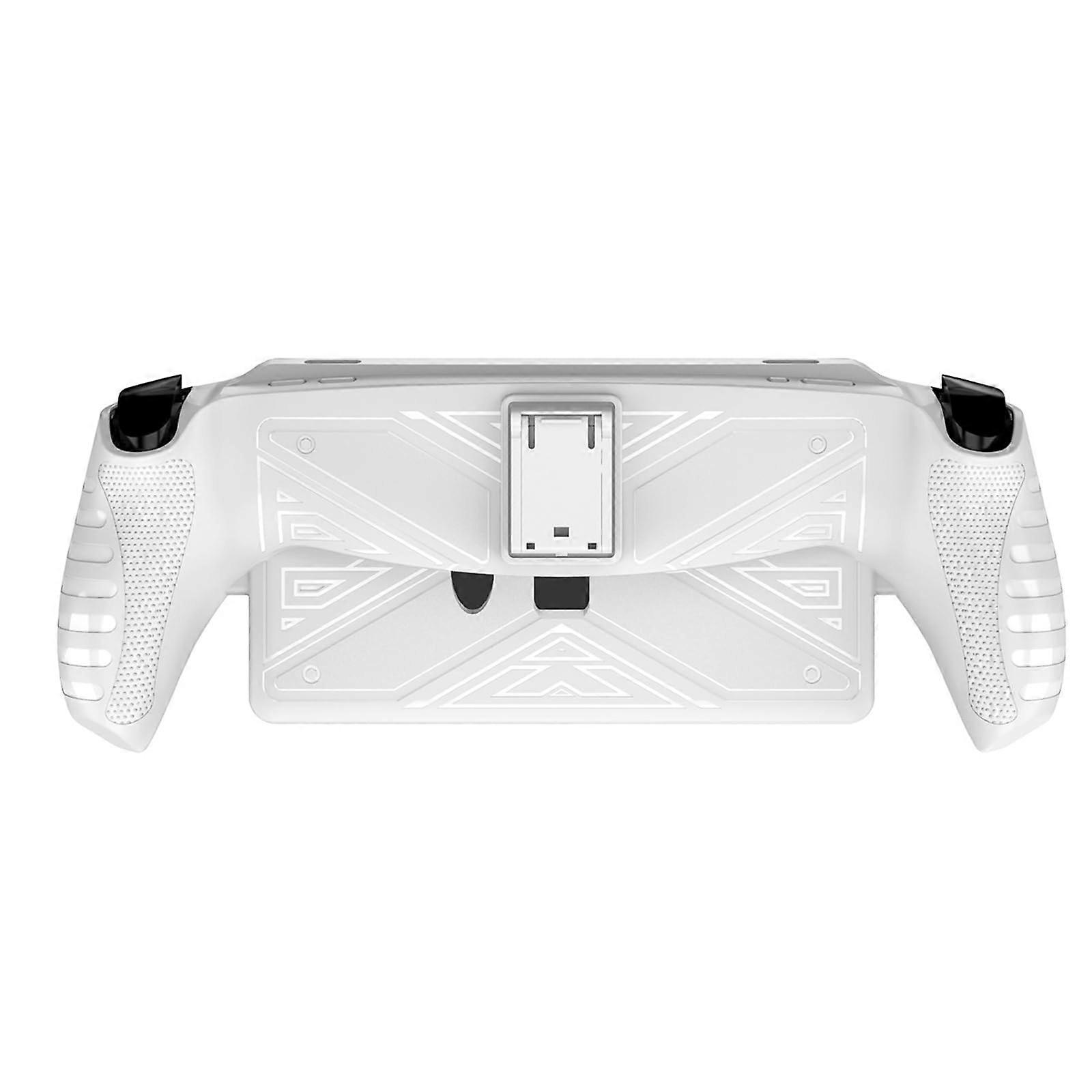 PlayStation Portal Console Cover Protective Case for Sony PlayStation Portal Handheld Game Console (White) White/Opulent Garden