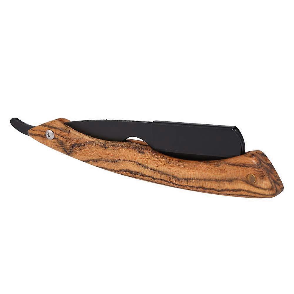 Razor with wooden handle, razor for beard care, folding razor, shaving tool, stainless steel