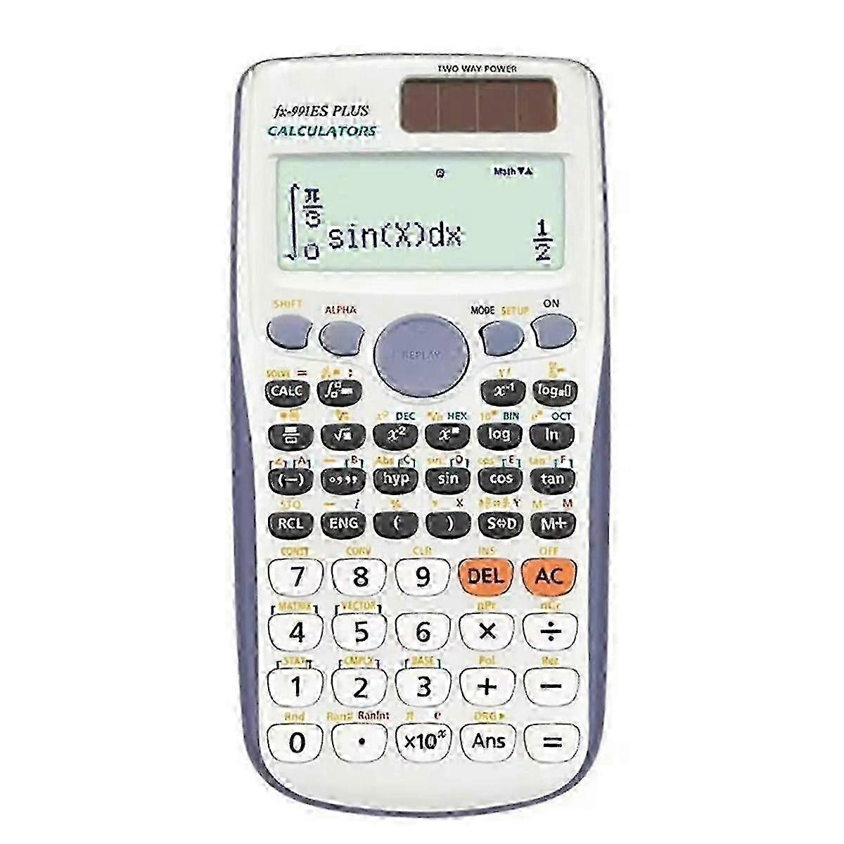 Functions Engineering Scientific Calculator ABS 2-Line Solar Function Standard Math Calculator