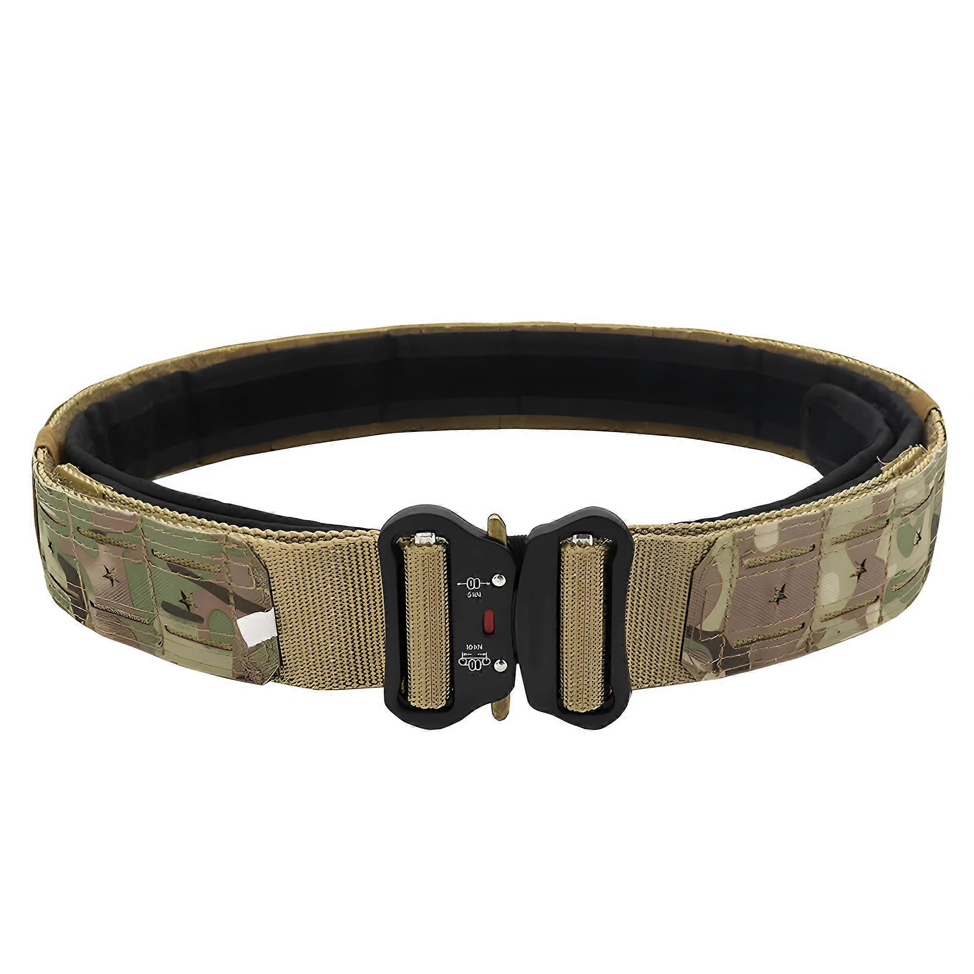 Tactical Belt Molle System Adjustable Combat Belt with Quick Release for Outdoor Military Activities Waist 88-105 cm