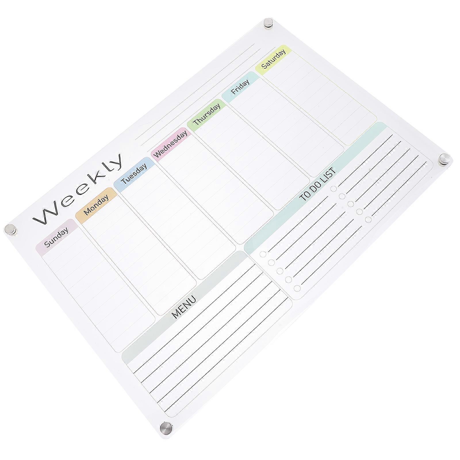 Magnetic Activity Board Refrigerator Planning Board Fridge Home Office Schedule Reminder Rectangular Planning Design 1Pcs