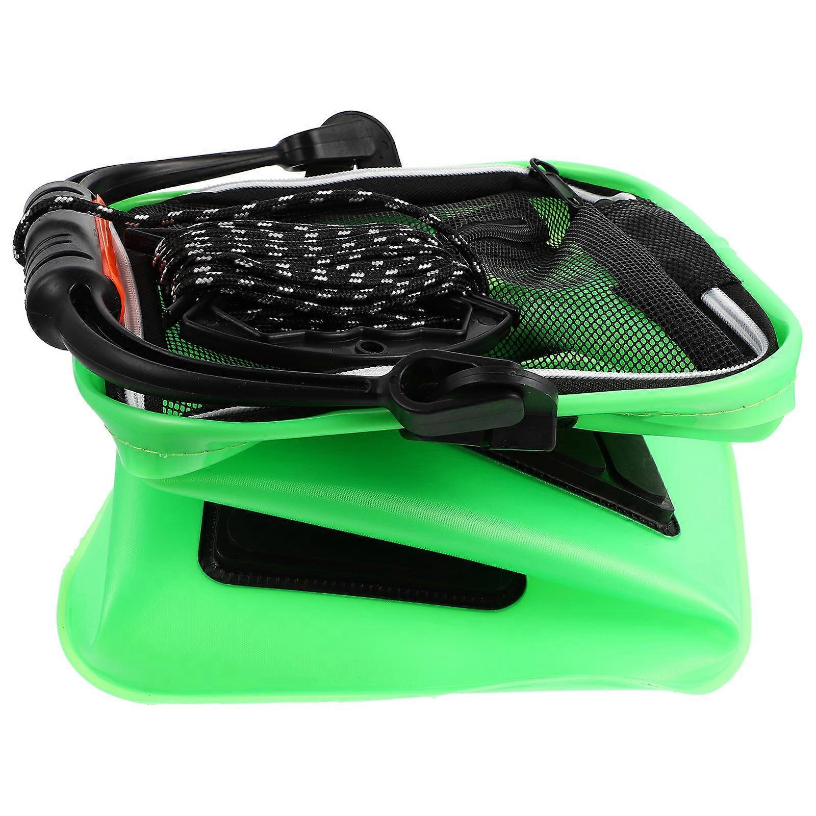 Collapsible Water Pail Folding Camping Bucket for Hiking 23X23CM Green Prevent Live Bait Jump Out 1Set