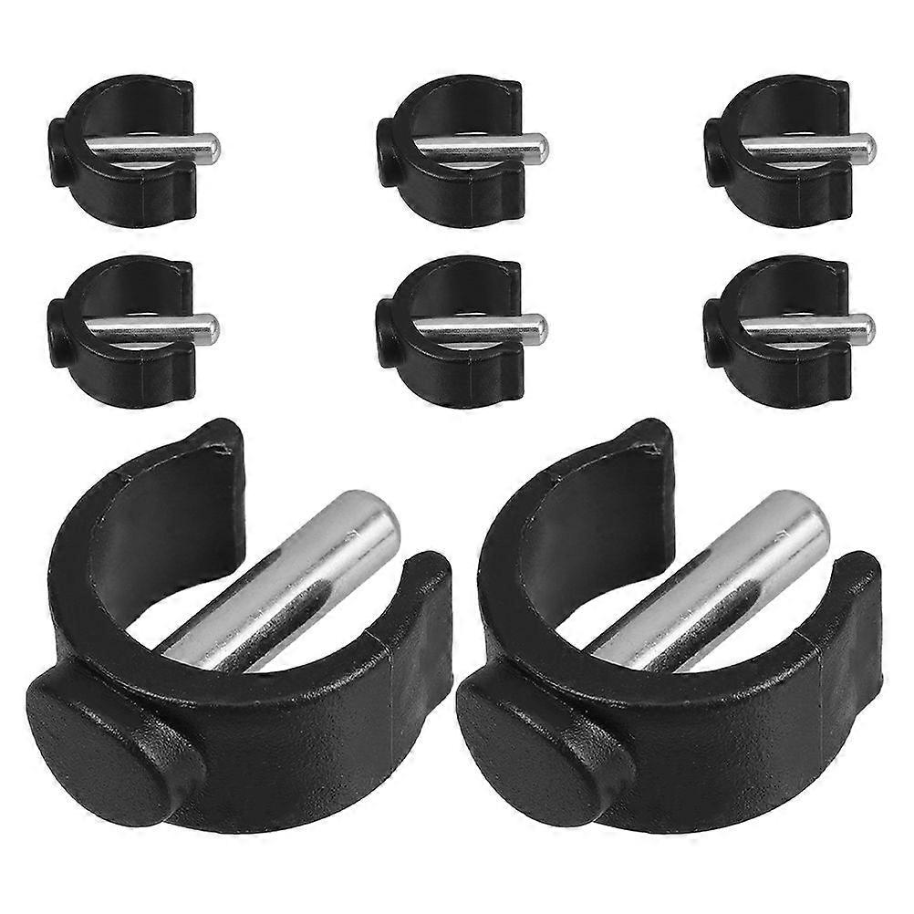 8pcs Κιγκλιδώματα ασφαλείας τουαλέτας Κλείδωμα κλιπ αντικατάστασης Ανυψωτικά καθισμάτων τουαλέτας Κλειδαριές καρφιτσών σωλήνων Αντικατάσταση κλιπ που κλειδώνουν για τη συναρμολόγηση