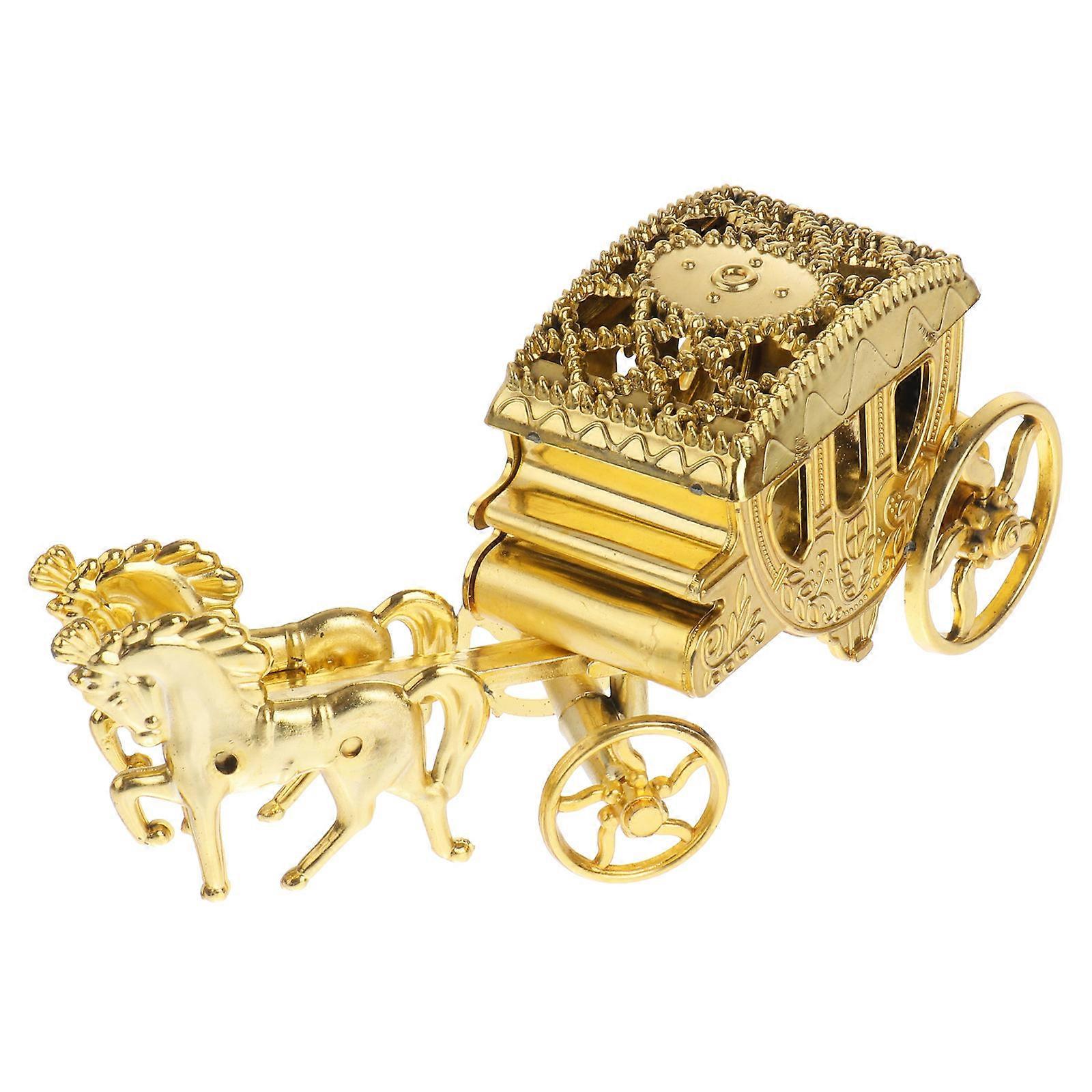 Golden Wedding Carriage Favor Boxes Chocolate Treat Boxes Gift Boxes 1 Set for Events Parties and Evening Gifts