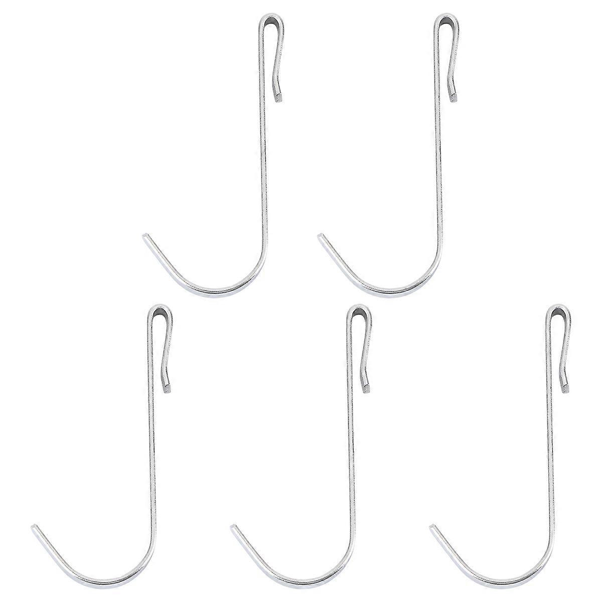 5Pcs Stainless Steel Kitchen Storage Rack for Wall Hanging Silver Keeps Items Organized