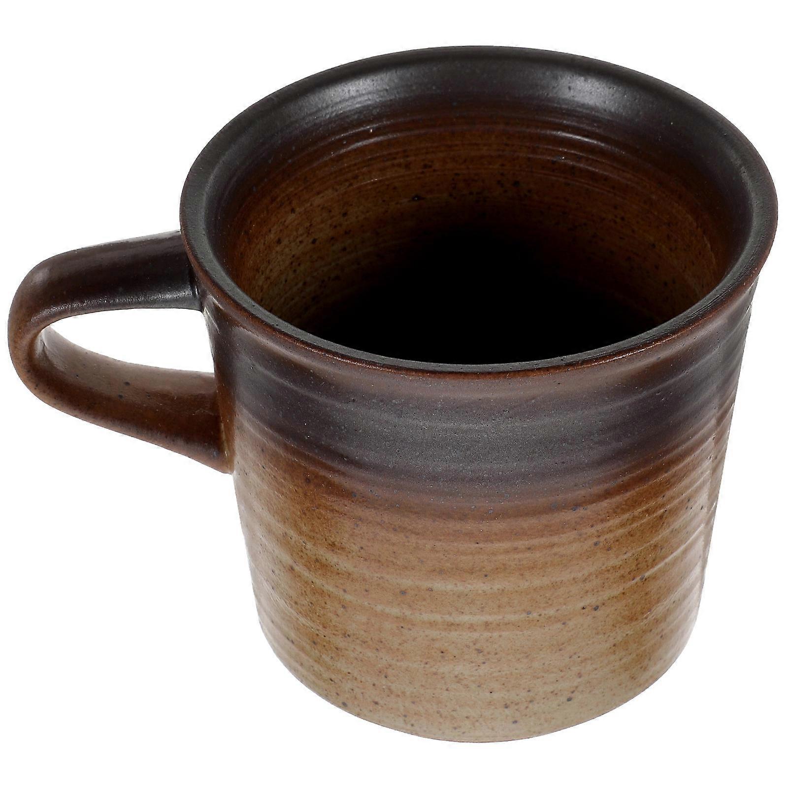 Japanese Style Coffee Mug for Home Use Ceramic Material with Natural Texture and Comfortable Feel 8 oz