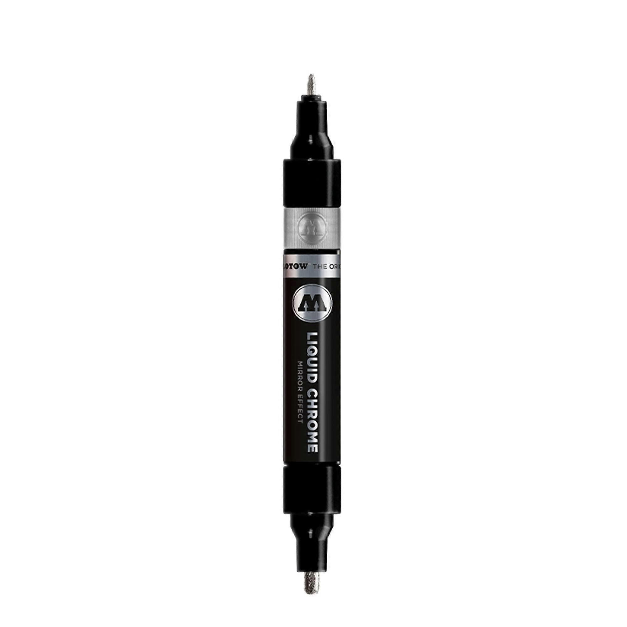 Dual Tip Liquid Chrome Marker Pen - Mirror Effect, 1.5mm & 4mm Nib Sizes for Art and Craft Projects