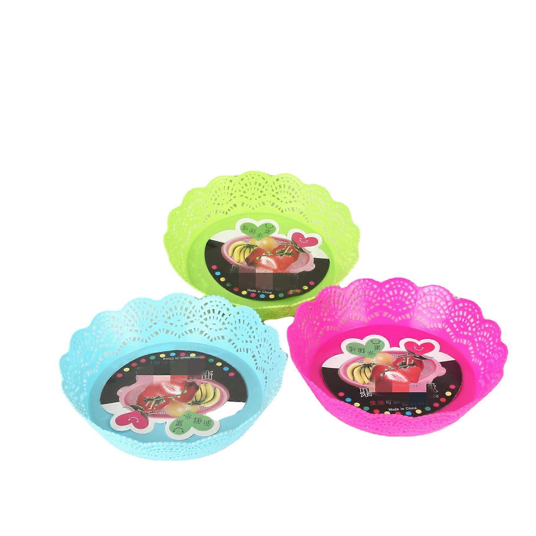 5pcs  20cm lace plastic fruit plate table fruit and vegetable plate