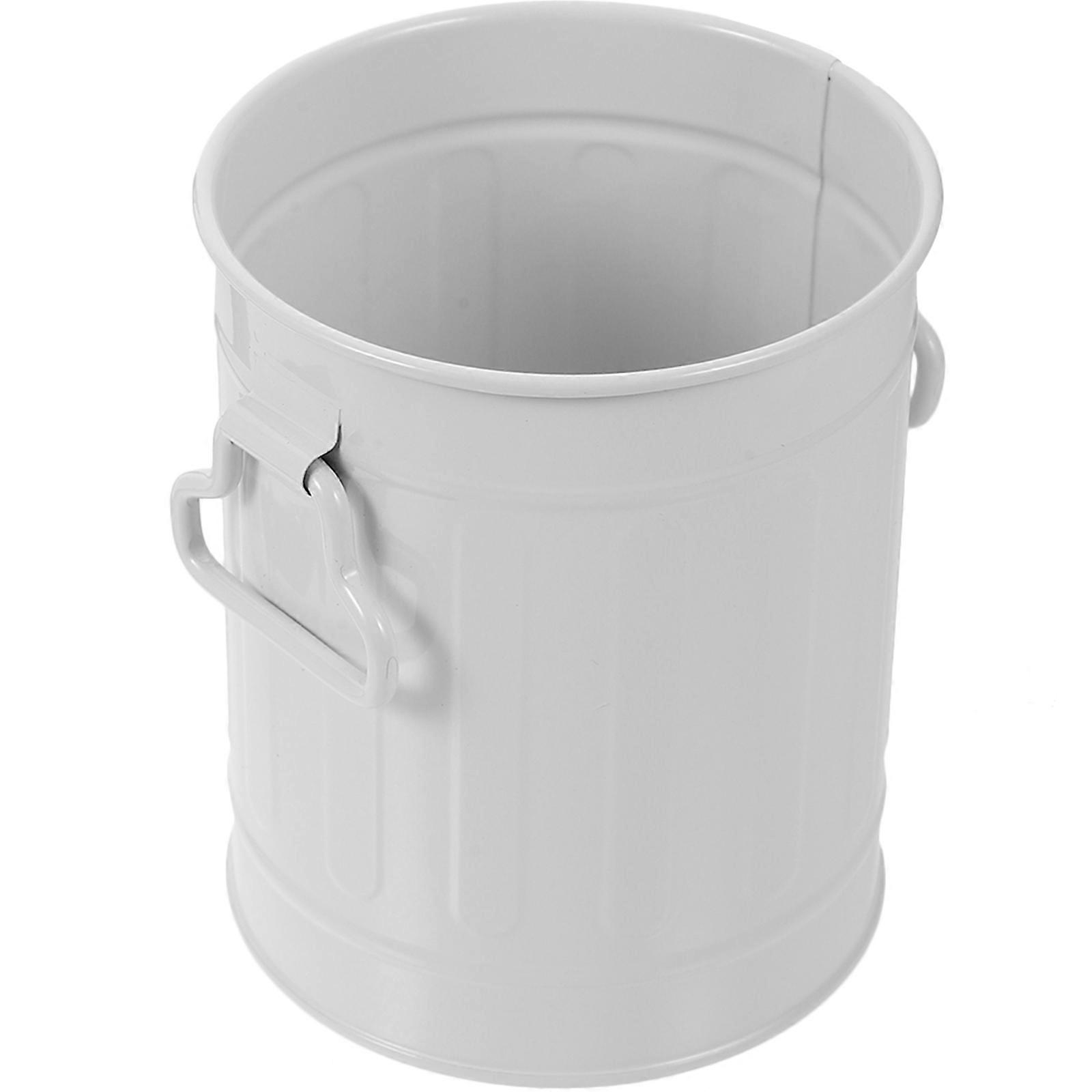 Desktop Countertop Trash Can Multi-Function Iron Home Office 4.5×3.7×3.7in 1Pack