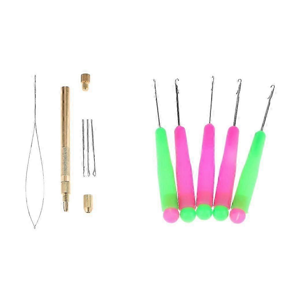 Ventilating Latch Pulling Hook Needles and Holder Kit Latch Hook Needle Tool
