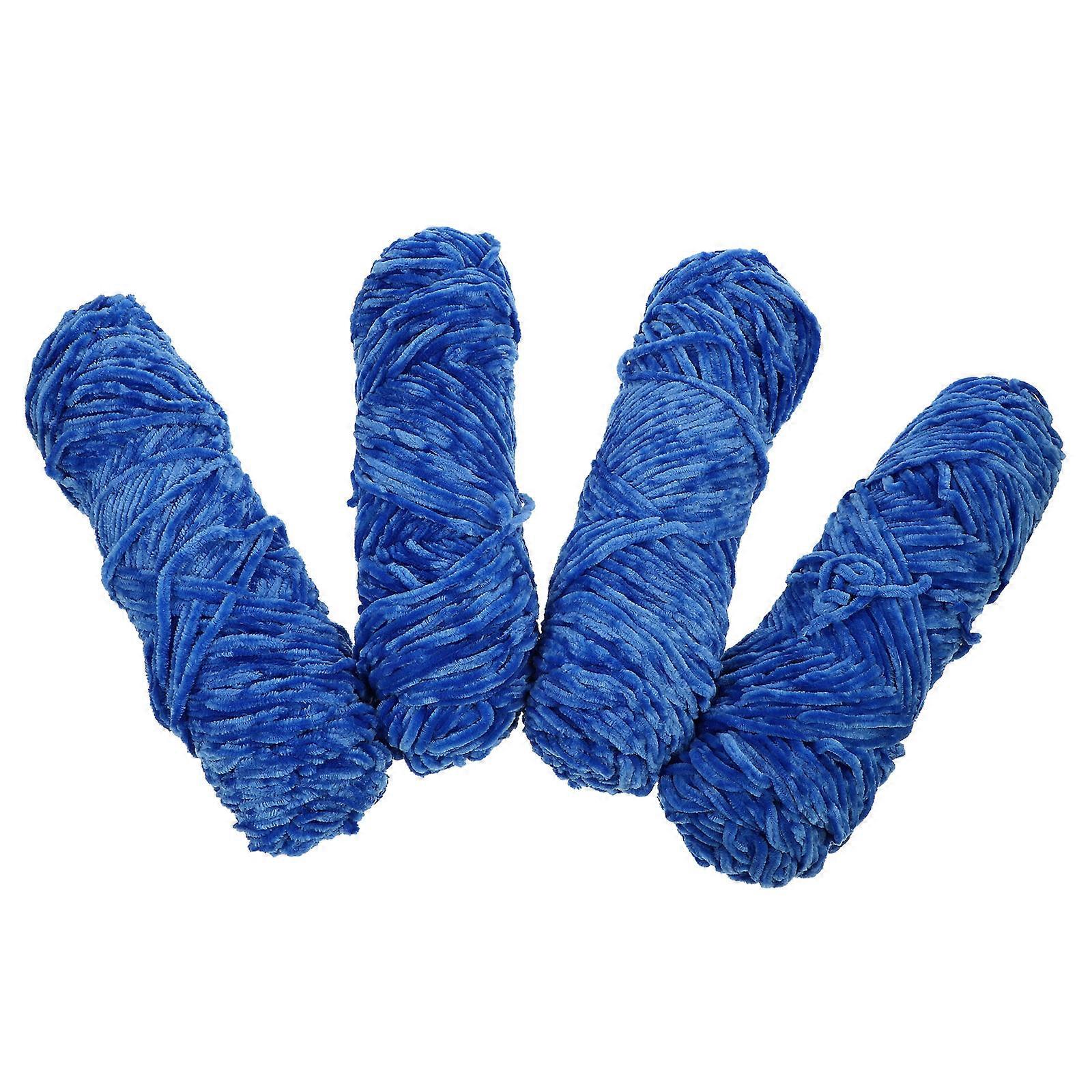 Chenille Weaving Material 4Pcs Hand Knitting Supplies For Winter Use Size 6x24cm Knitting