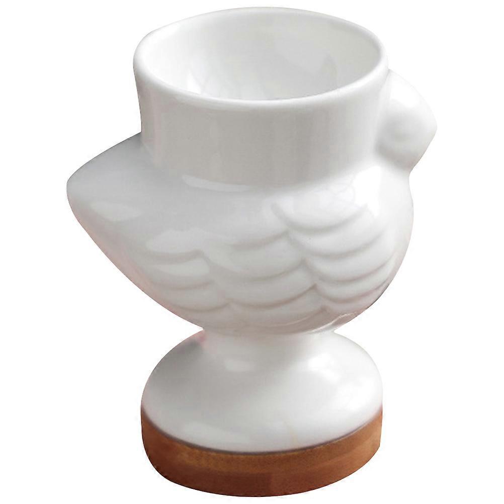 Egg Supporting Rack Ceramic Egg Cup Home Use For Friends 7.7x4.5cm 1Pack