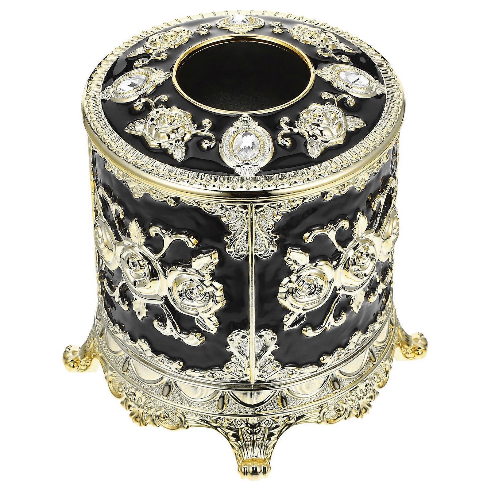 Desktop Tissue Box Paper Box Tissue Storage For Families Elegant Pattern 1Pack