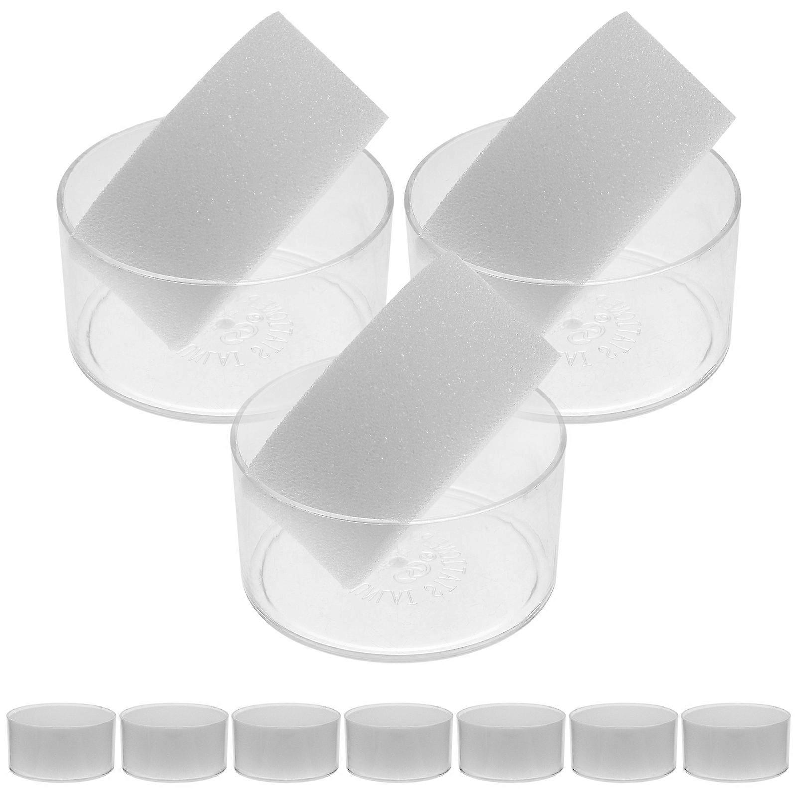 Fingertip Moistener Sponges for Cash Counting Transparent Round Wet Sponges for Bank Clerks and Document Handling