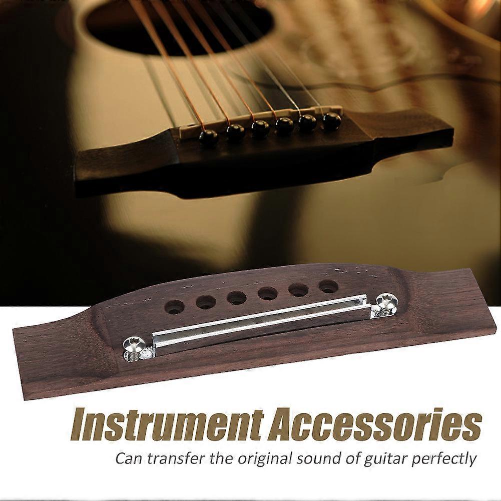 Trägitarrbrygga Sadelmutter Justerbar Skaft Reparationssats för 6-strängad Folkgitarr