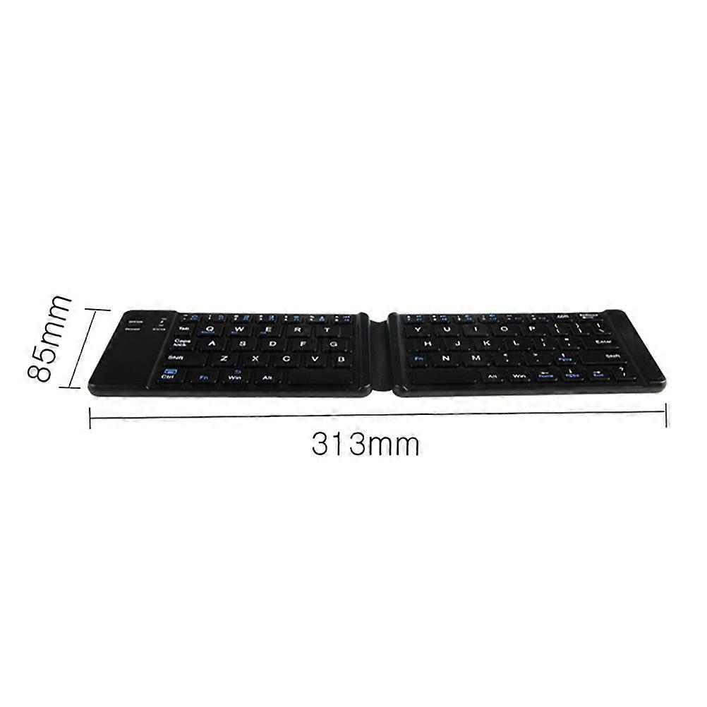 Mini Notebook Keyboard Black 31.3 x 8.5 x 0.75cm Foldable Magnetic Cover 1Pcs