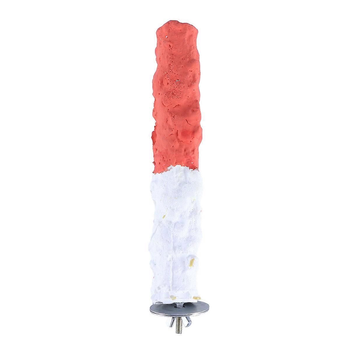 Birds Cuttlebone Perch Pet Toy For Parrots Chewing Paw Grinding Resting Activity 17x2.5cm Cylindrical 1Pack