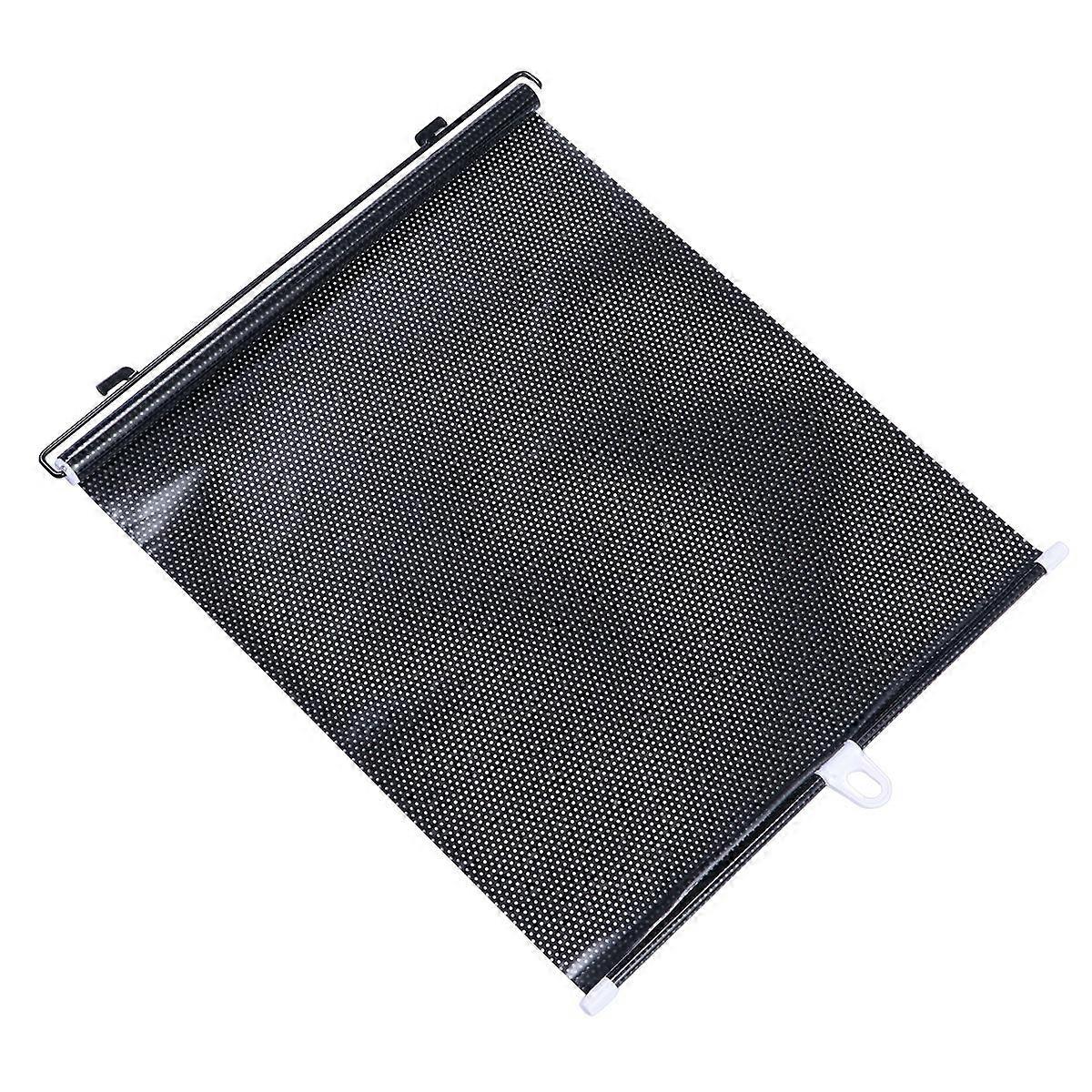 Black PVC Shade Curtain for Side Windows Retractable Vehicle Privacy Screen Protects from Heat and Glare Fits Most Cars