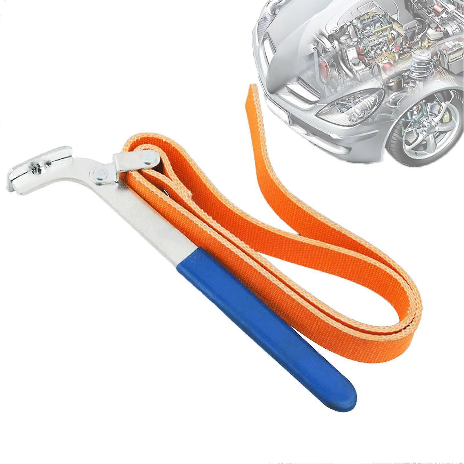 Gurtbandschluessel Sanitary Strap Wrench With Adjustable Handle, Multi-Purpose Oil Filter Wrench For Water Filter Removal