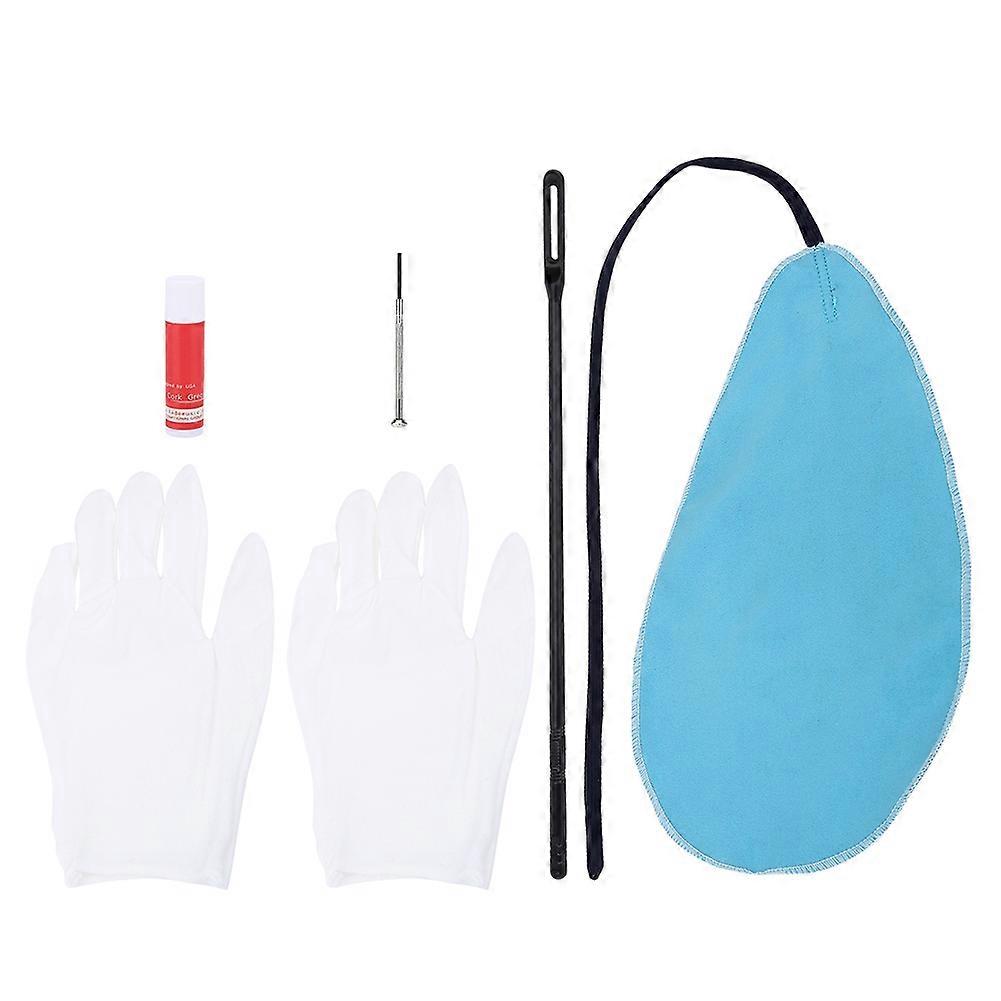 مجموعة أدوات تنظيف الفلوت مع ملحقات قفازات مفك الشحوم من القماش