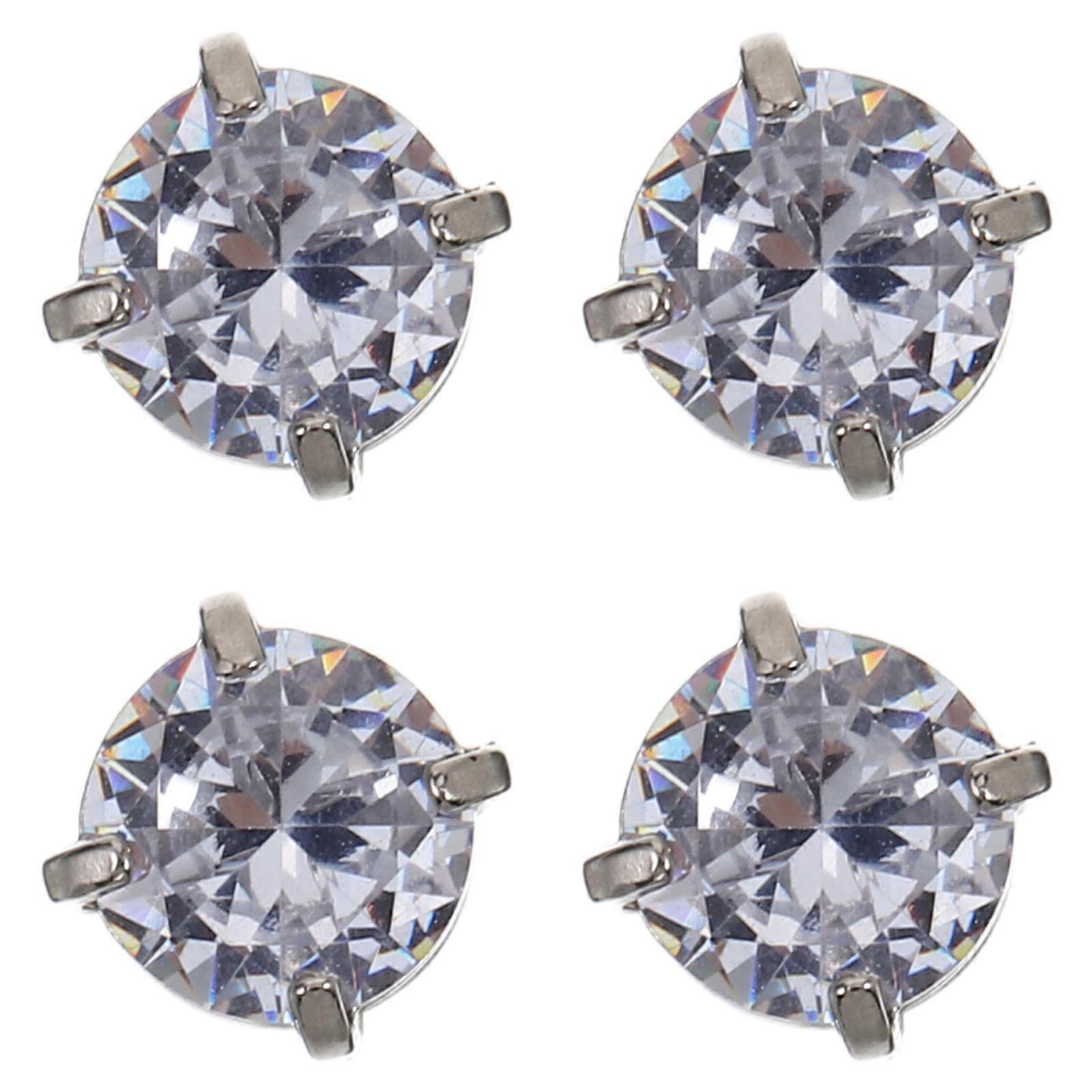 Stainless Steel Stud Earrings Women Decorative Ear Clips Easy To Use Non Piercing Clip For Special Occasions 2Pairs