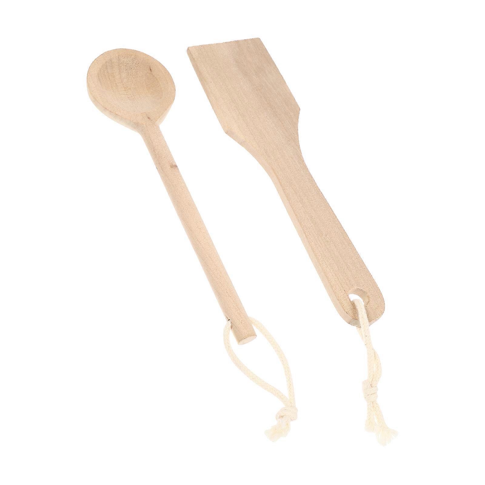 2pcs Playing House Kitchen Spoon Model Toy Cookware Plaything