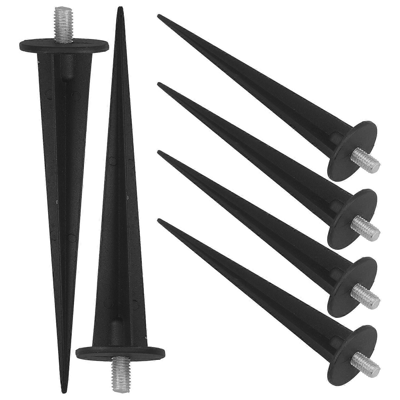 Black Aluminum Alloy Light Stakes for Outdoor Garden Path Perfect Replacement Parts Strong and Durable 6pcs