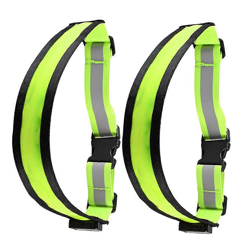 Reflective LED Safety Belt for Night Running and Walking High Visibility Adjustable Rechargeable 2pcs