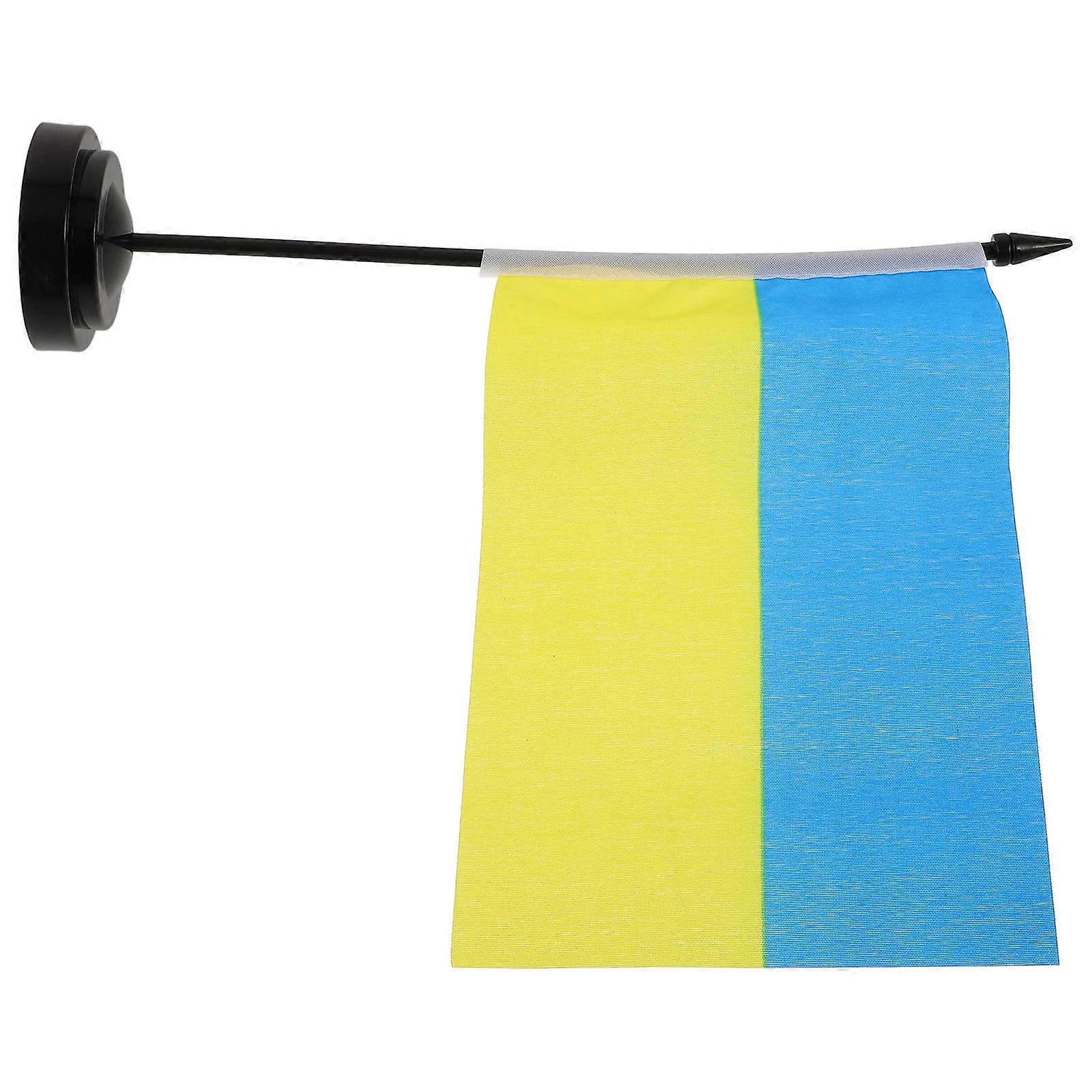 Ukrainian Desk Flag Decoration Banner For Office And Home Use With Elegant Design 1Set