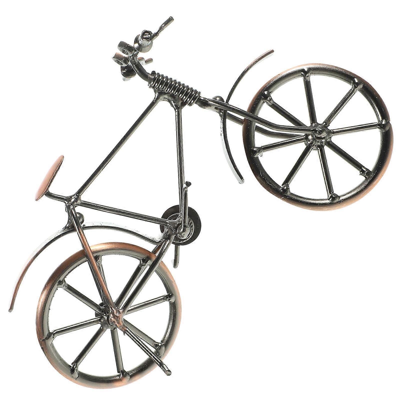 Retro Bicycle Model Decorative Item for Home Decoration Multi Color Iron Material 1 Piece Compact
