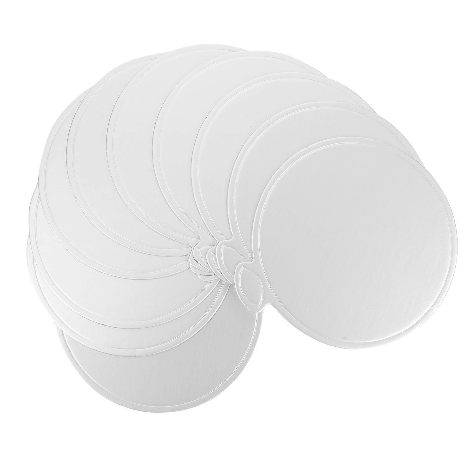 Placas de Bolo de Papel Prateado para Exibição e Servir Perfeito para Casamentos, Aniversários e Celebrações 8,66 Polegadas