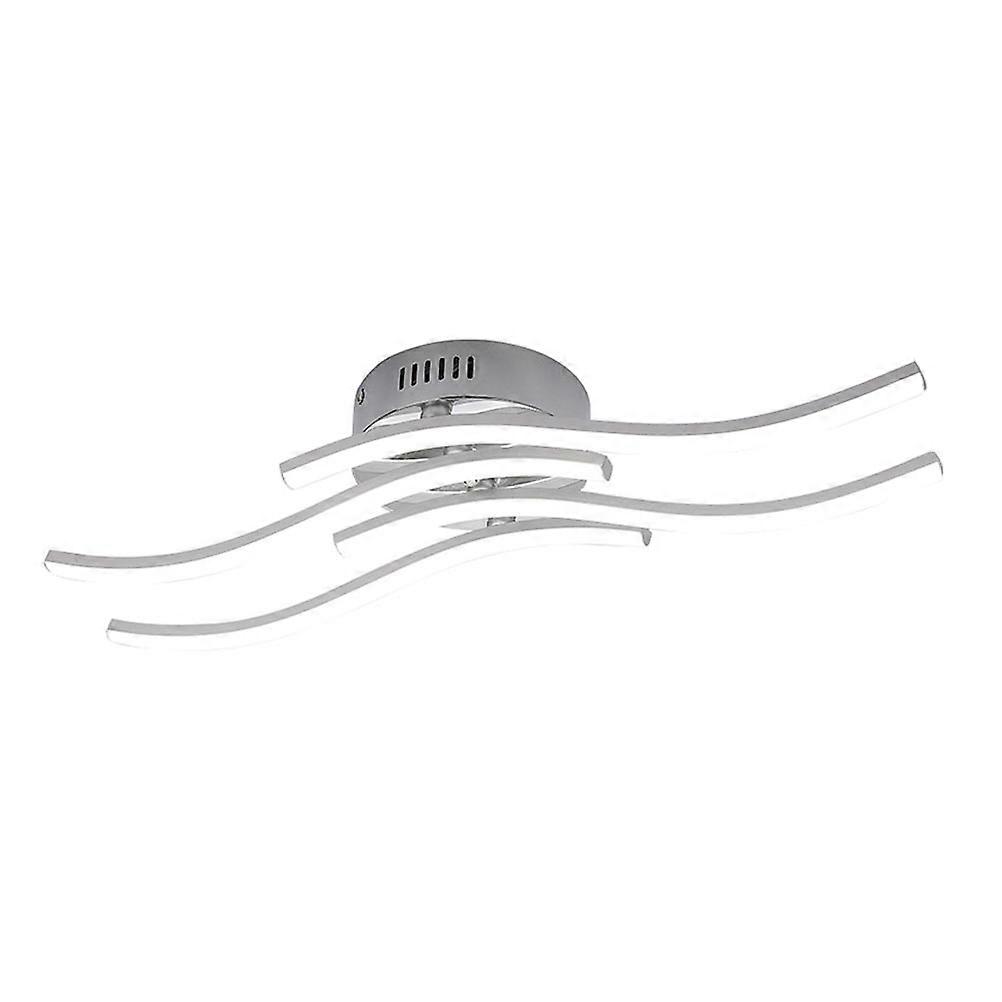 Wave Design LED Ceiling Lamp with Plastic Lightweight Body for Home Lighting White Warm Light Fits Most Cenings 1Pc