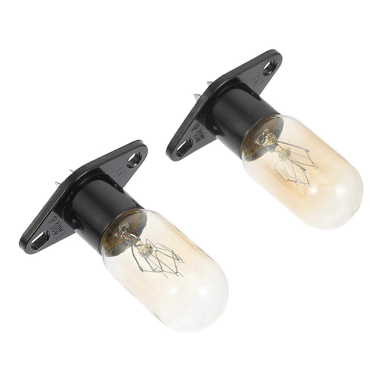 Replacement Microwave Bulb Light Bulb Energy-Saving Home Lighting 25W Assorted Color 7.5X5.5X3cm 2Pcs