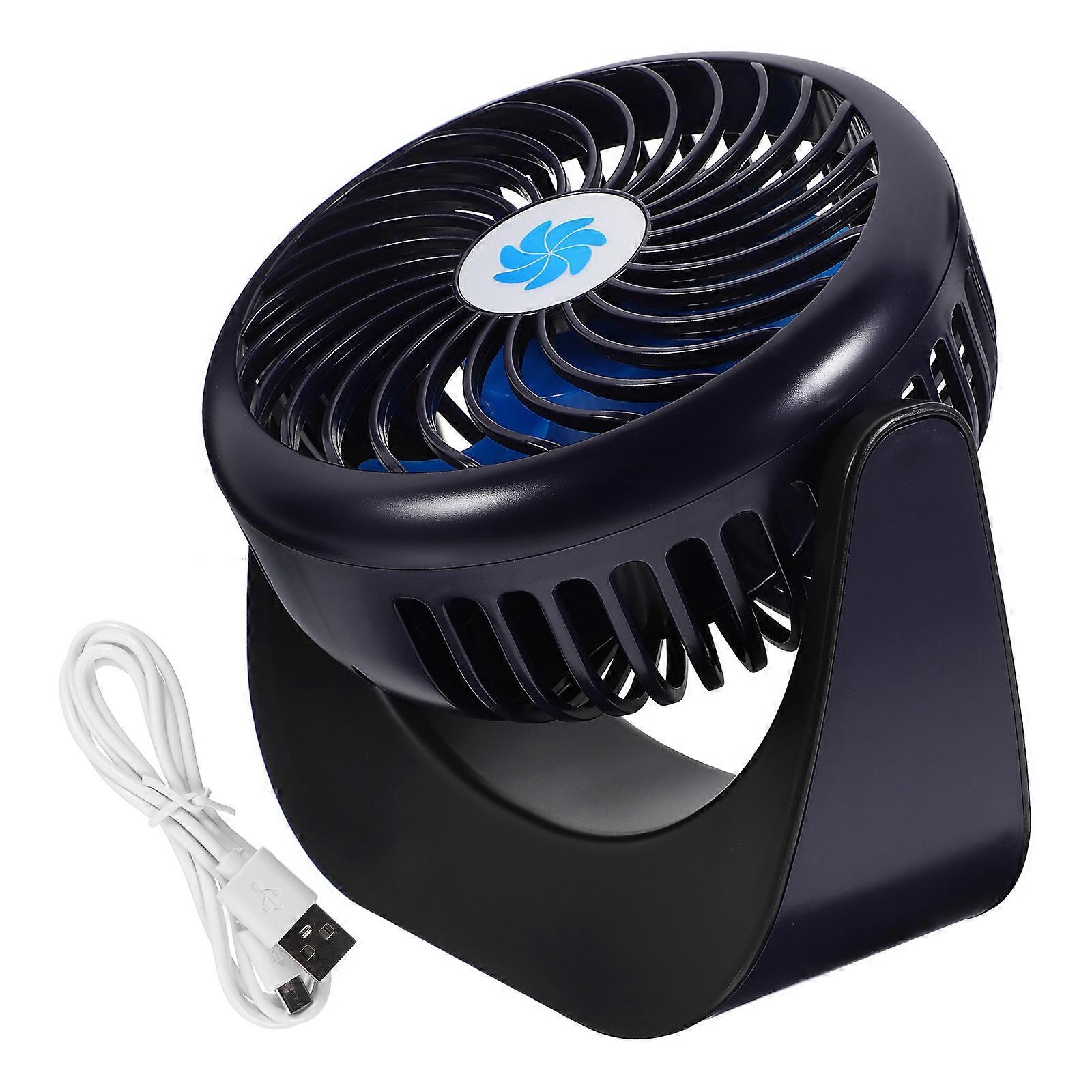 Portable Cooler with Adjustable Fan for Daily Use Low Noise USB Powered Black ABS PP 4.5x3.5 Inches
