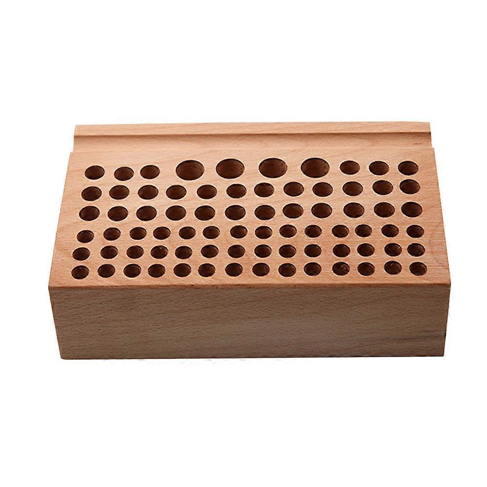 Leathercraft Tools Storage Rack Wooden Tool Holder For Home Use Brown 1Pack