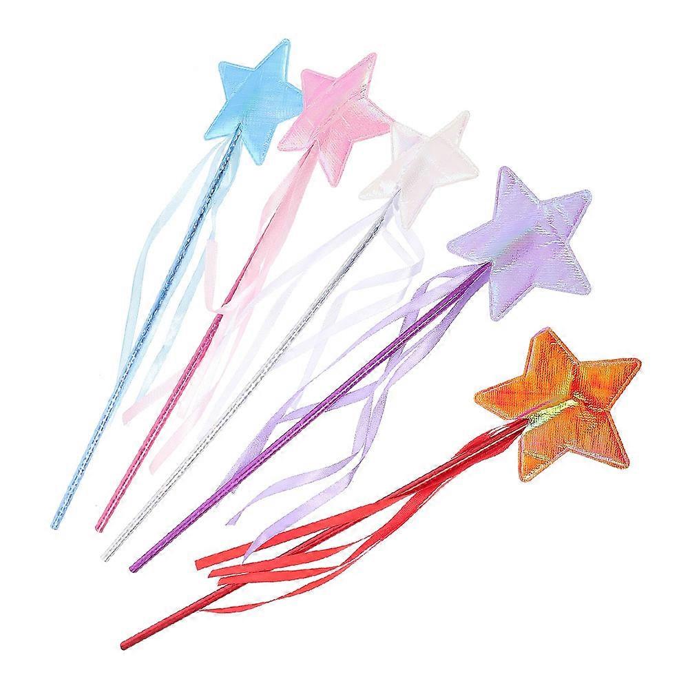 5pcs Star Fairy Wands for Safe Performance Props – Ideal for Parties, Dances, Photography, and Costume Accessories