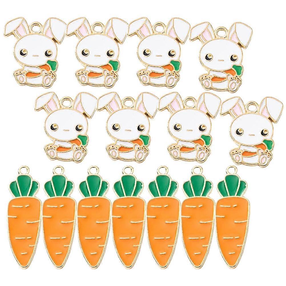 Adorable Rabbit Shaped Metal Ornaments for DIY Assorted Color 20Pcs