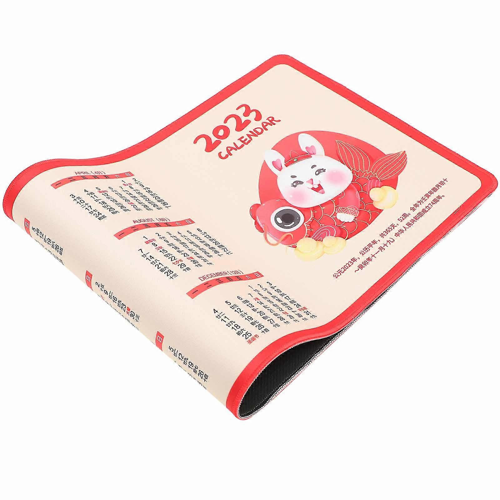 Mouse Pad Calendar 2023 Anti-slip Large Mouse Pad For Office Home Multi Color 1Pack