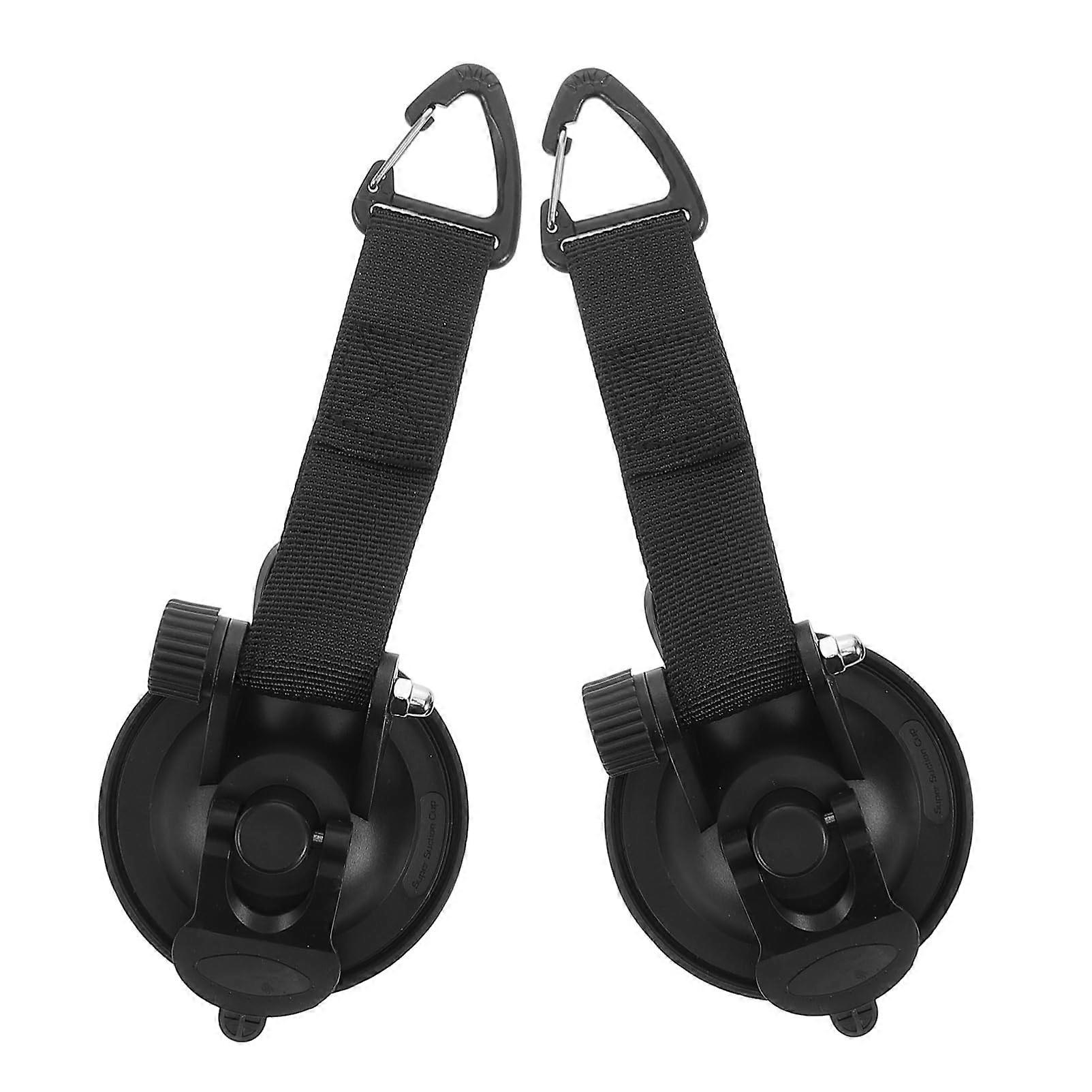 Camping Hooks with Suction Cups - Pack of 2 Heavy-Duty Outdoor Suction Cup Hooks for Paddle Board and Hat Storage