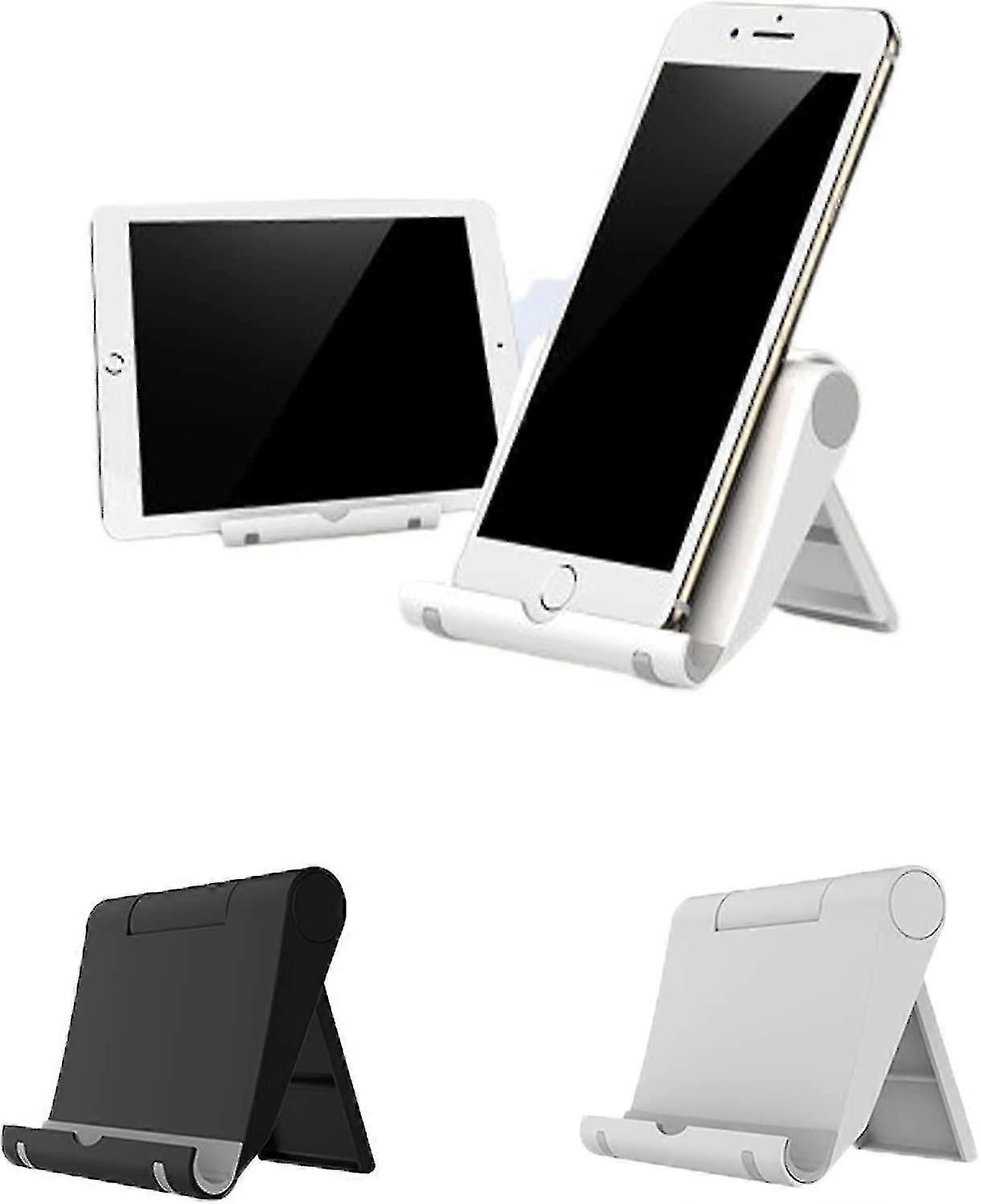 Plastic Adjustable Folding Desktop Stand For 6-11" Tablet Compatible With Iphone 12 Pro Max 11 Xs Xr X Samsung Galaxy Note 20 Android All Smartphones