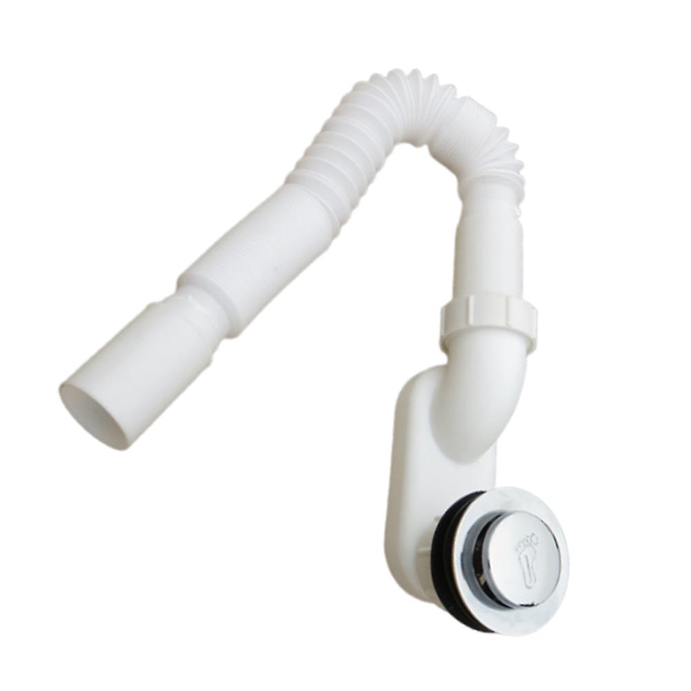 White Plastic Telescopic Bathtub Drain Pipe for Easy Installation and Versatile Use in Bathrooms 1.5 inches