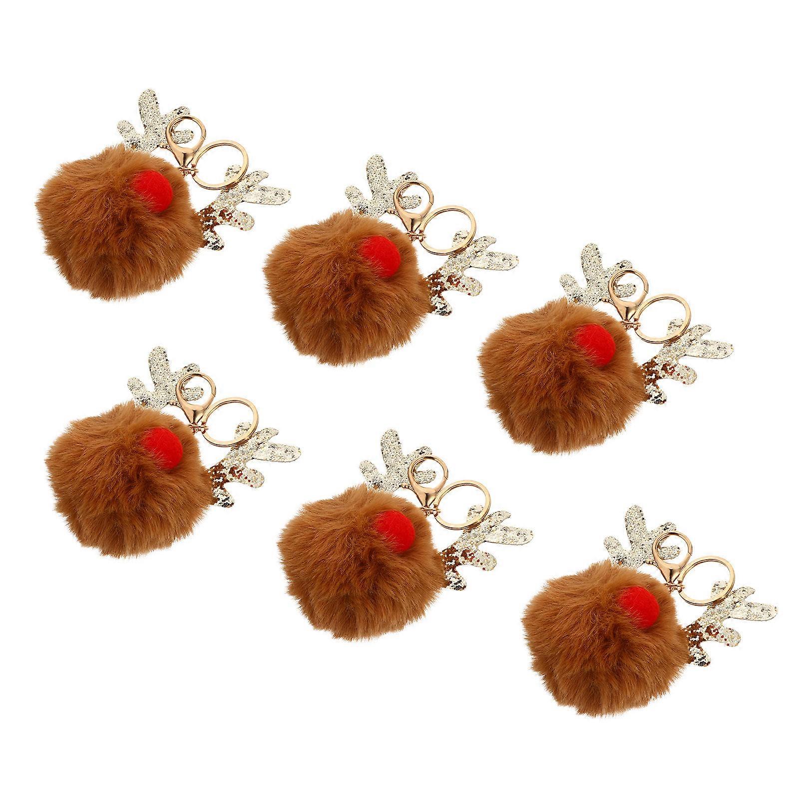 Adorable Plush Elk Pendant, Stylish Keychain for Bags and Purses