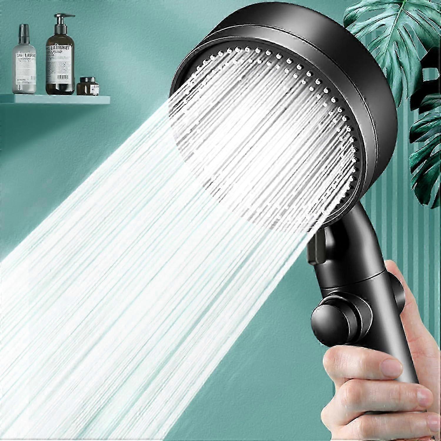 Multi-Function Handheld Shower Head with Rainfall and Soft Water Filtration, 5 Spray Settings for Full Body Coverage