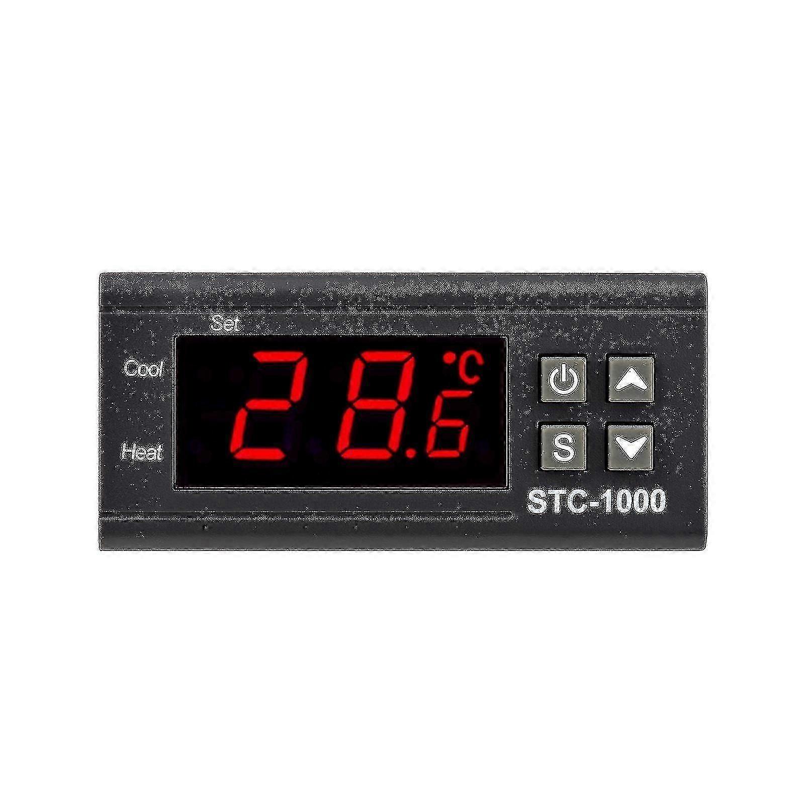 Digital Temperature Controller Stc-1000 Intelligent Temperature Regulator Ac 110~220v Refrigerator Thermostat Support Heating/cooling/temperature Corr