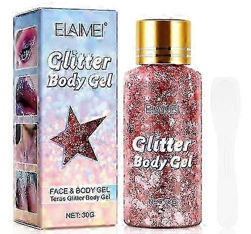 ボディグリッタージェル、グリッターホログラフィックチャンキージェル、グリッターリキッドアイシャドウメイクアップ、マーメイドスパンコールB