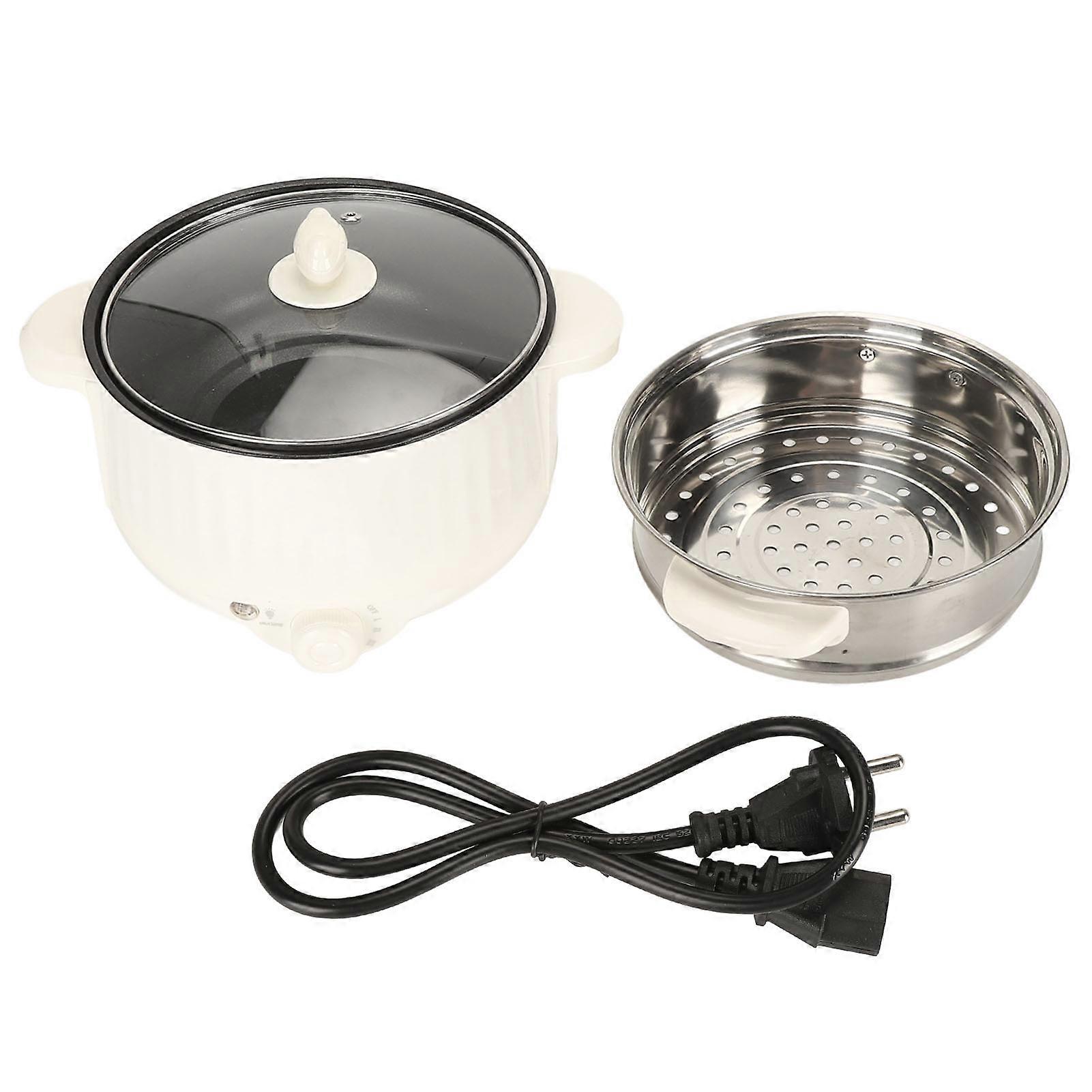 800W Electric Skillet with Anti-Dry Burn – 2.2L Portable Pot for BBQ, Hotpot & More (22cm, EU Plug)