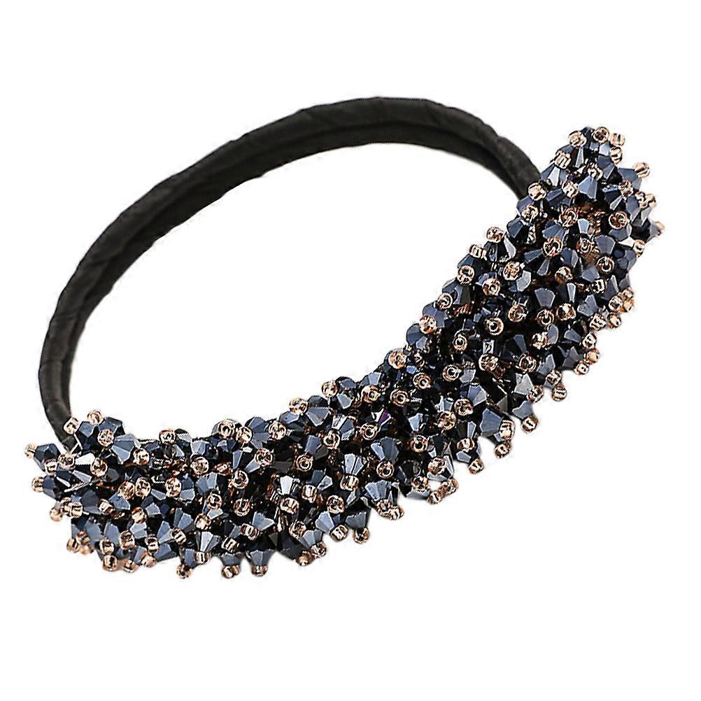 Black Fabric Hair Bun Maker for Home Elegant Headdress Accessory Lightweight Stylish Size 1 Count