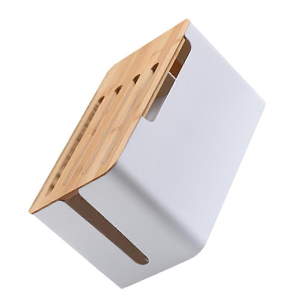 Cable Management Box for Router & Wires – Desktop Storage Organizer with Multi Shunt Design, Sturdy Cover & Easy Access