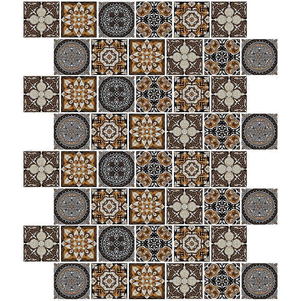 PVC Tile Stickers for Home with Peel and Stick Function 48Pcs Set