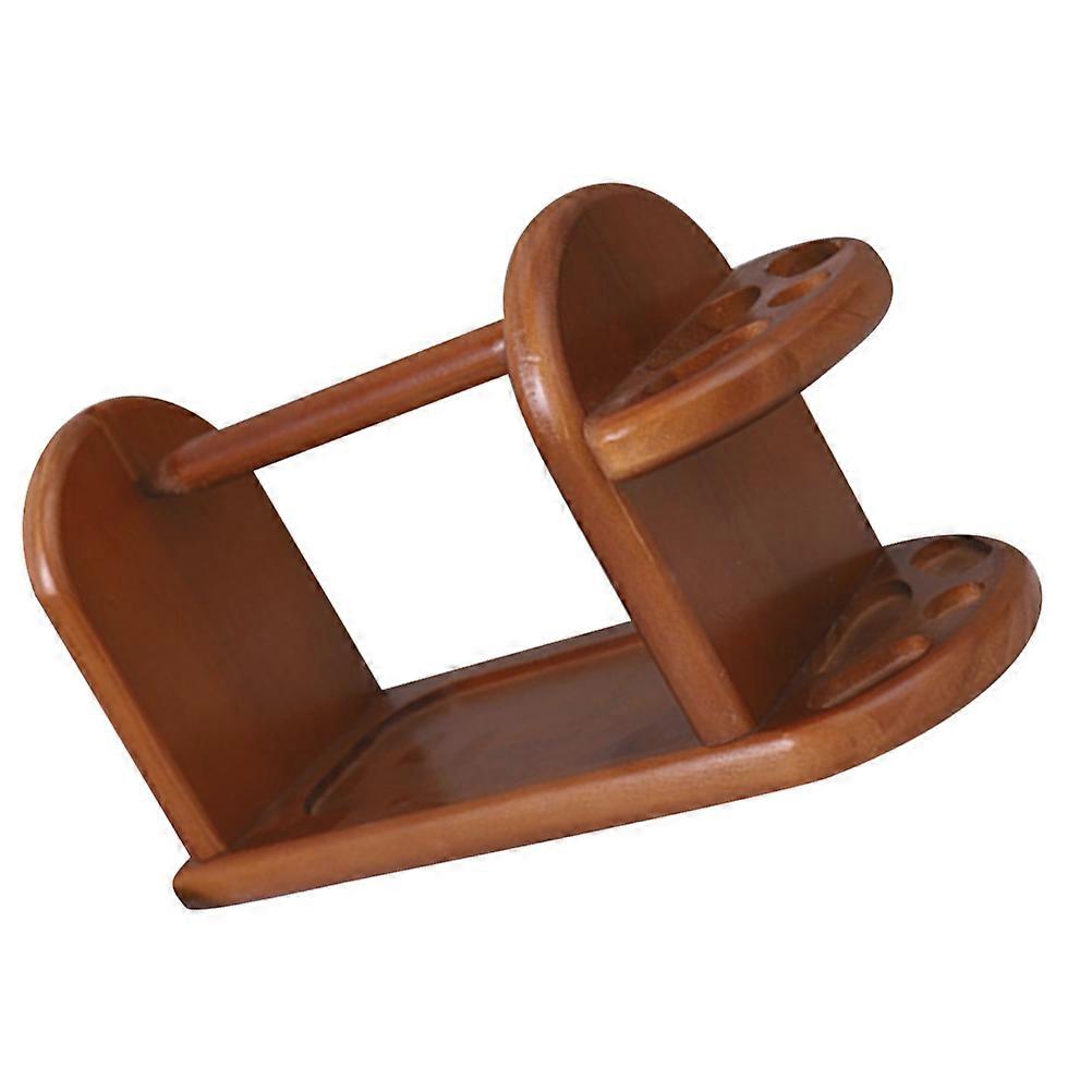 Porte-fil en bois pour bricolage La conception de base stable marron clair s’adapte à n’importe quelle surface lisse